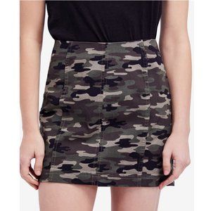 Free People Green Camo Mini Skirt